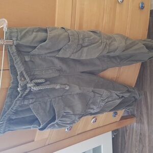 Free People Green, Relaxed Cargo Pants Size M